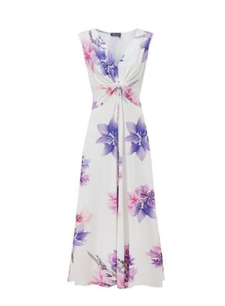 **Grace Purple Floral Maxi Dress, Purple