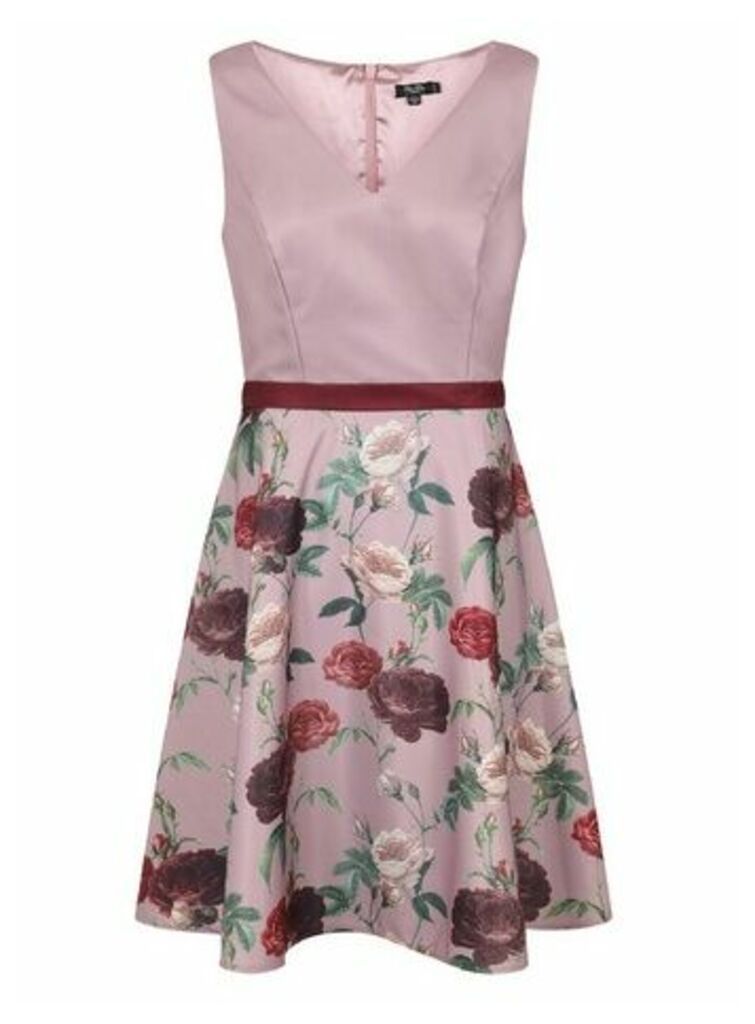 **Chi Chi London Pink Midi Dress, Pale Pink