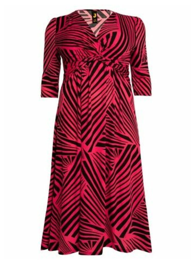 **J By Jolie Pink Print Twist Maxi Dress, Pink
