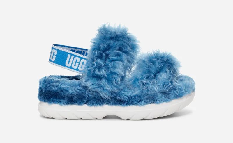 UGG® Fluff Sugar Sandal for Women in Blue, Size 7, Sustainable