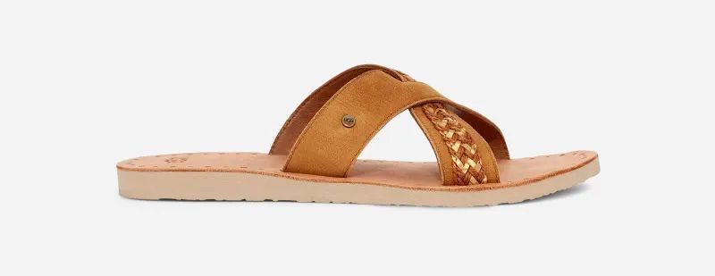 UGG® Lexia Sandals for Women in Brown, Size 4, Leather