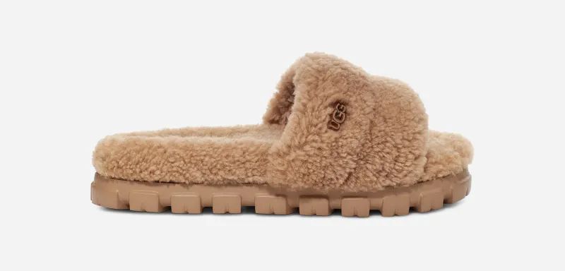 UGG® Cozetta Curly Slipper for Women in Brown, Size 5