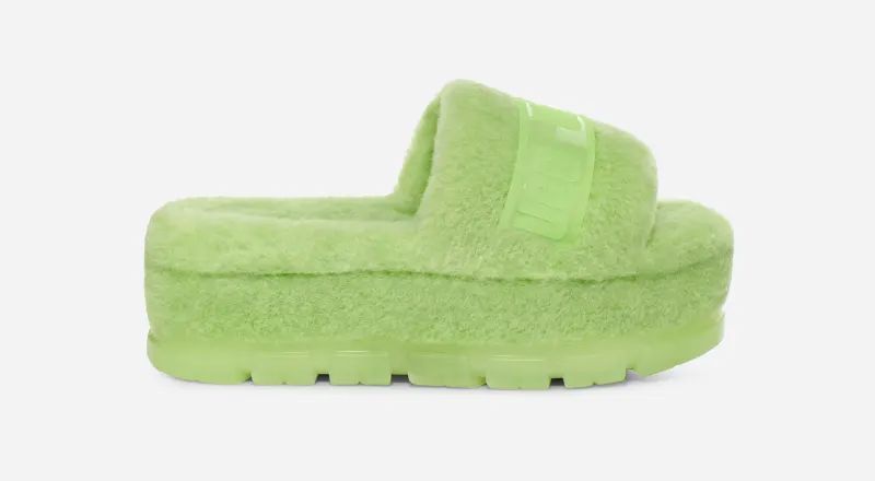 UGG® Fluffita Clear Slipper for Women in Parakeet Green, Size 4, Textile