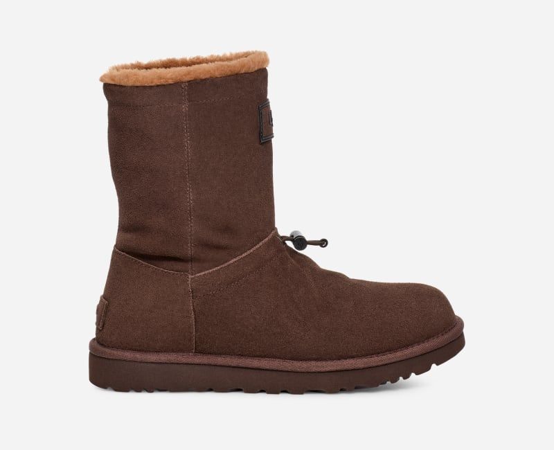 UGG® Classic Short Toggler Boot in Brown, Size 3, Leather