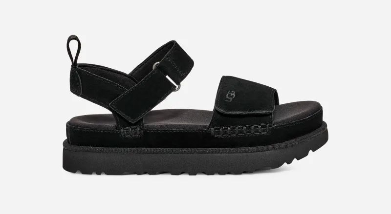 UGG® Goldenstar Sandal for Women in Black, Size 4, Suede