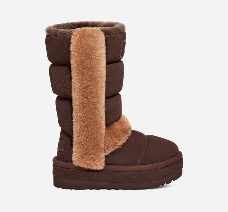 UGG® Classic Chillapeak Tall Boot in Brown, Size 3, Leather