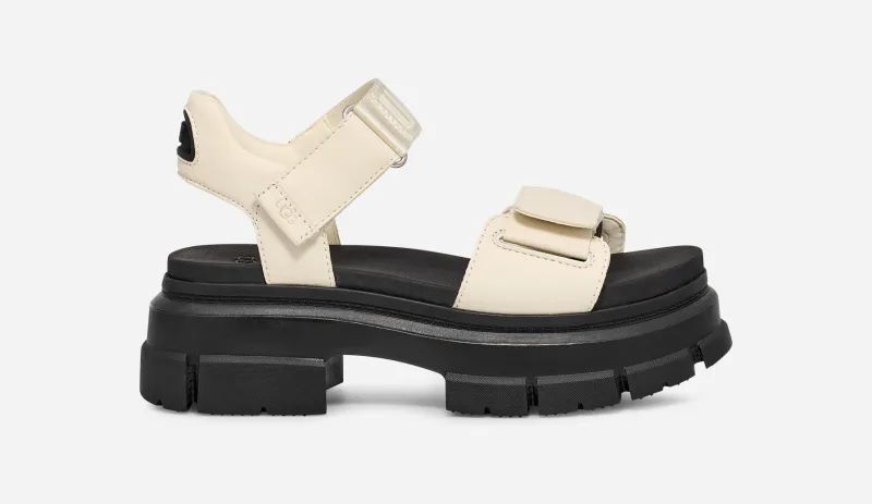UGG® Ashton Ankle Sandal for Women in White, Size 6.5, Leather