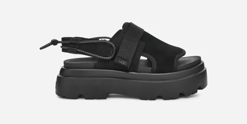 UGG® Cady Sandal for Women in Black, Size 4.5, Leather