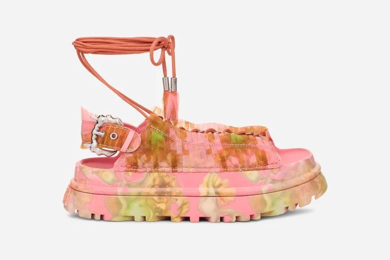 UGG® CS Goldenglow Sandal in Pink Floral, Size 3