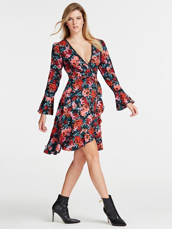 Floral Dress With Metal Inserts