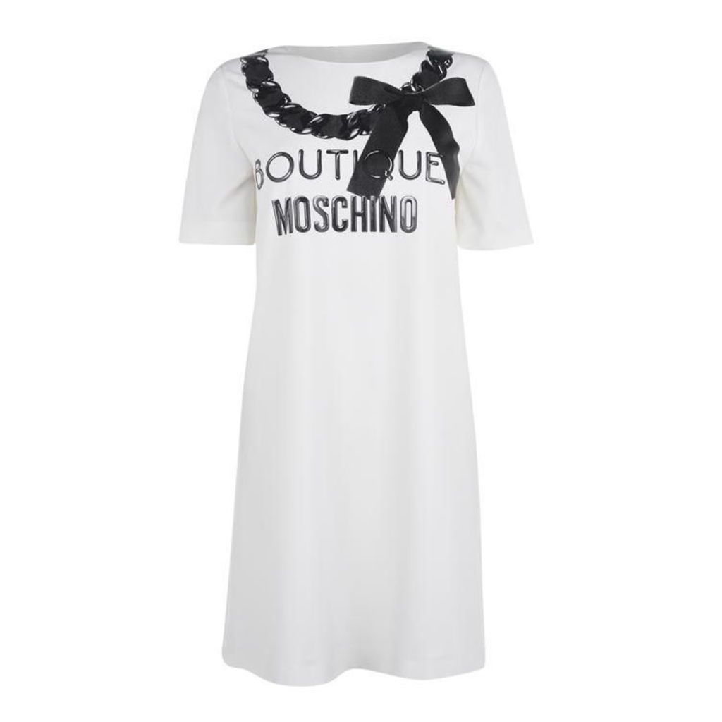 Boutique Moschino Logo T Shirt Dress