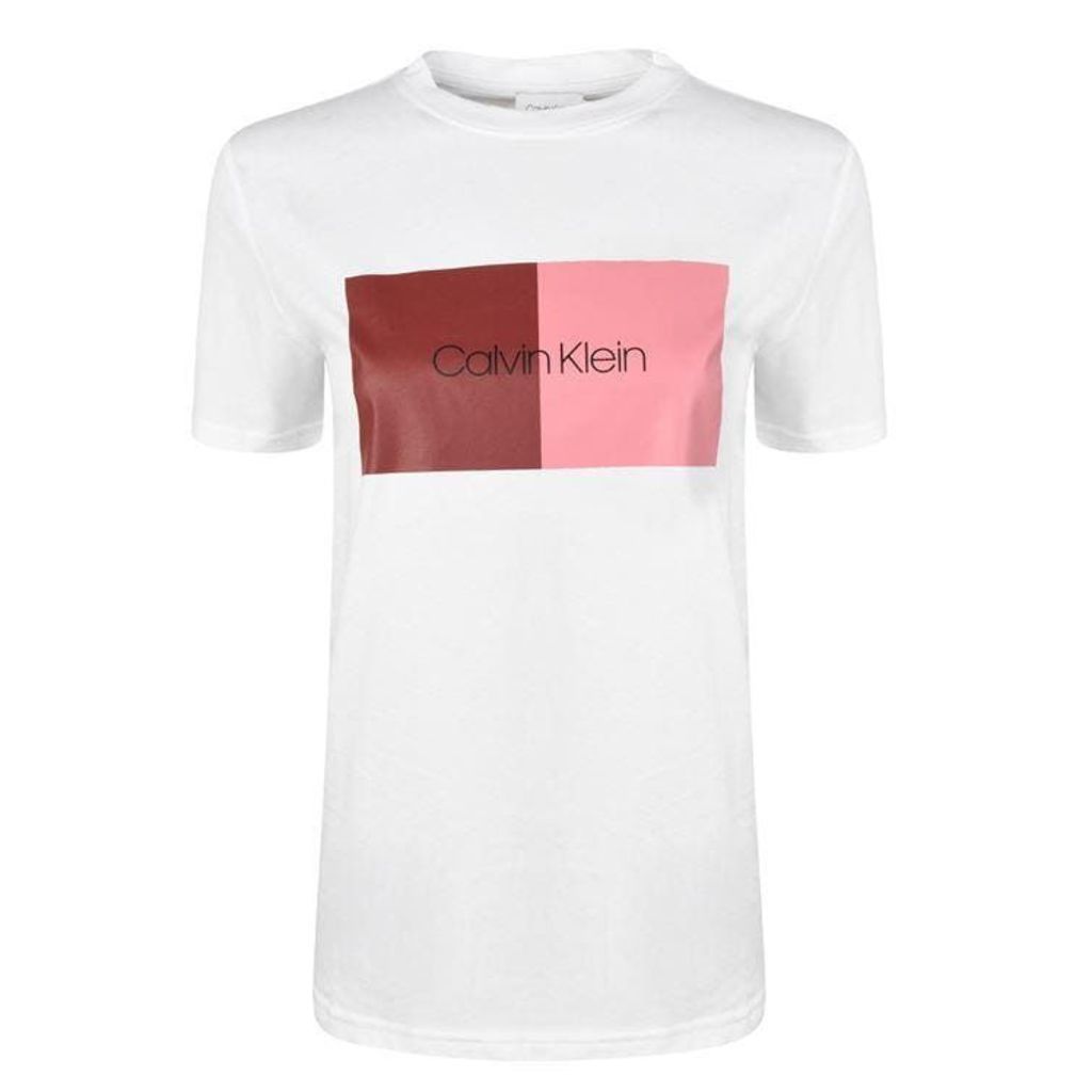 Calvin Klein Cotton Block Logo T Shirt