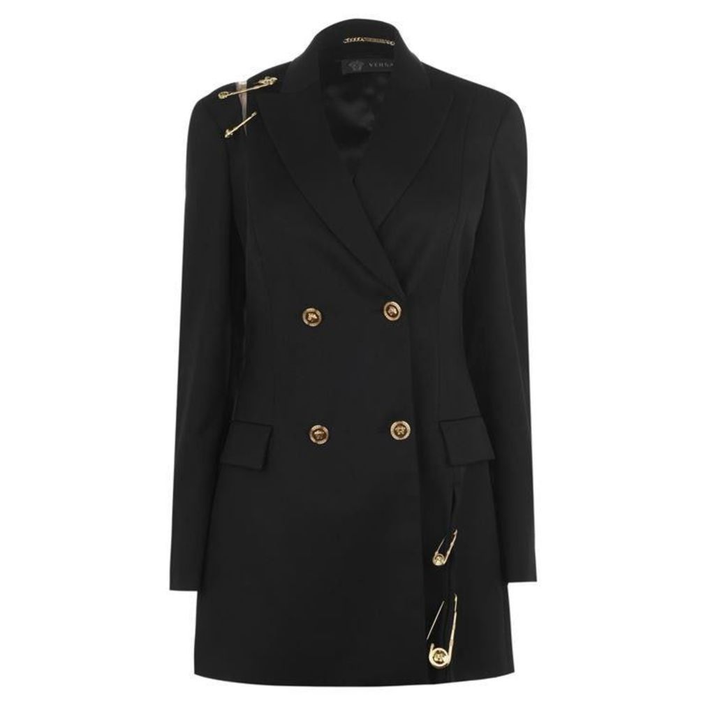 Versace Safety Pin Wool Coat