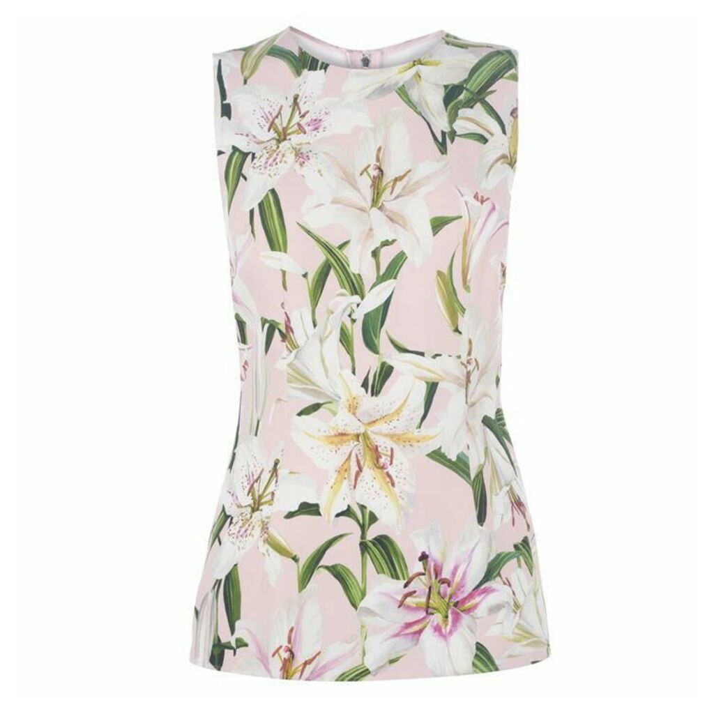Dolce and Gabbana Lily Print Tank Top
