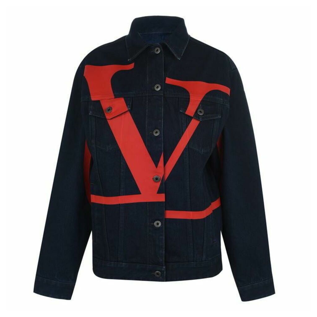 Valentino V Logo Denim Jacket