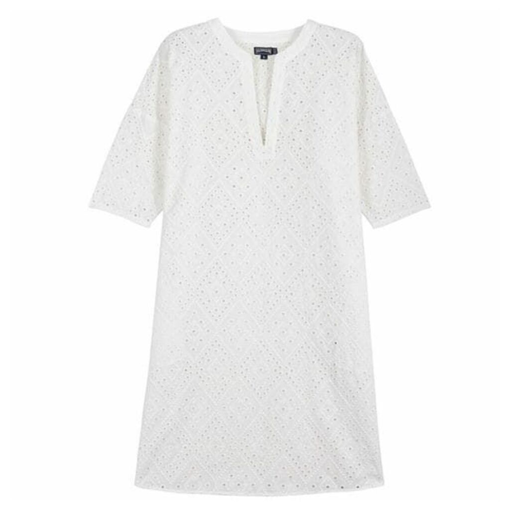 Vilebrequin Eyelet Embroidery Tunic Dress