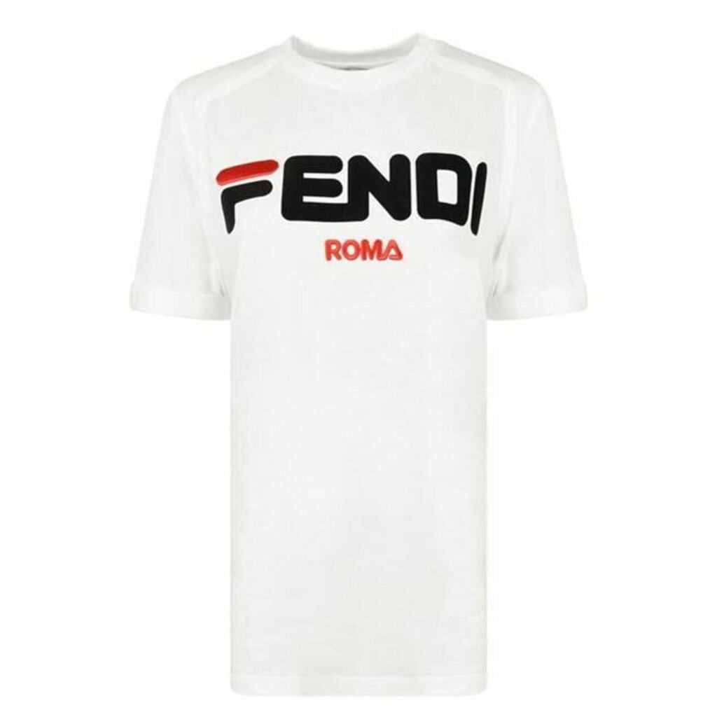 Fendi x Fila Logo Short Sleeved T Shirt
