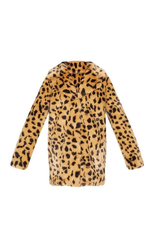 Leopard Faux Fur Coat, Animal