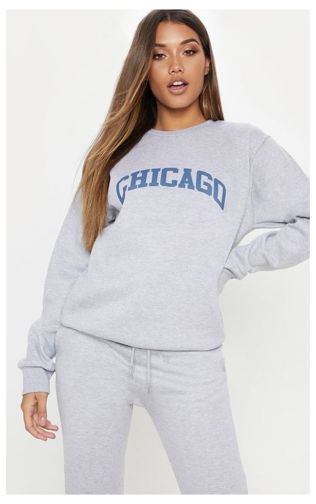 Grey Marl Chicago Sweater, Grey