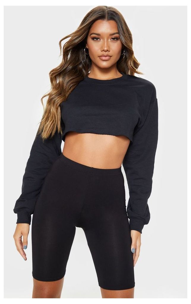 Black Ultimate Cropped Sweater, Black