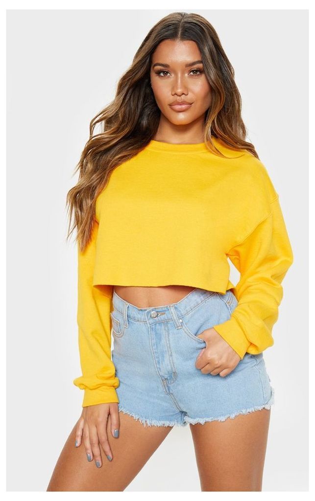 Yellow Ultimate Cropped Sweater, Yellow