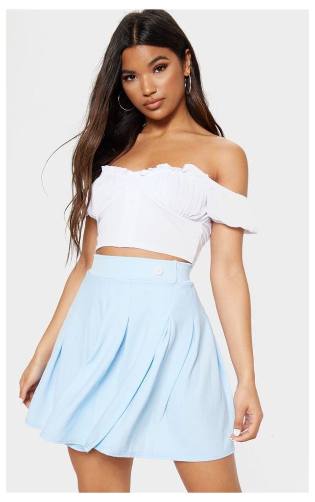 Pastel Blue Pleated Tennis Skirt, Pastel Blue
