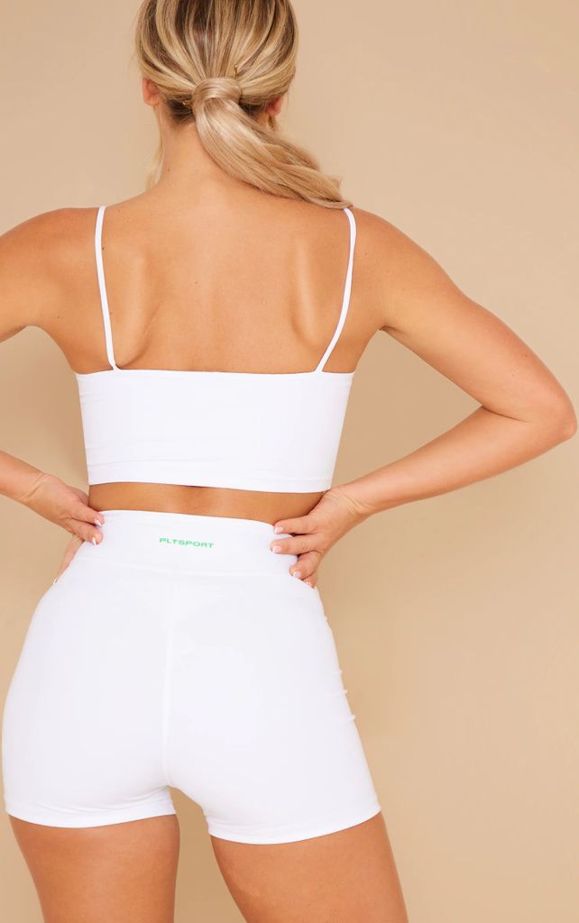 White Sculpt Luxe Booty Shorts, White