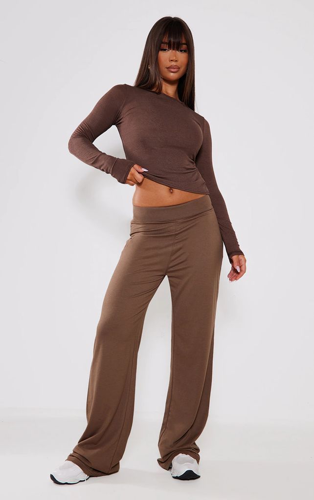 Espresso Soft Touch Wide Leg Trousers