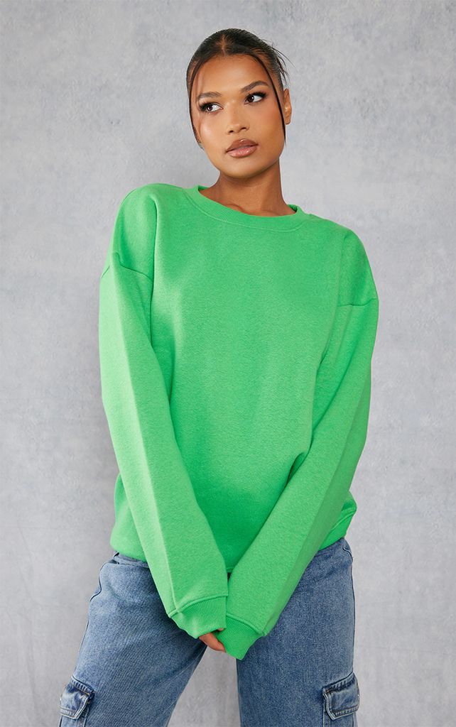 Green Oversized Fit Sweatshirt, Green