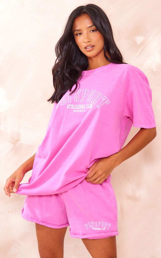 Petite Bright Pink Oversized T Shirt, Bright Pink