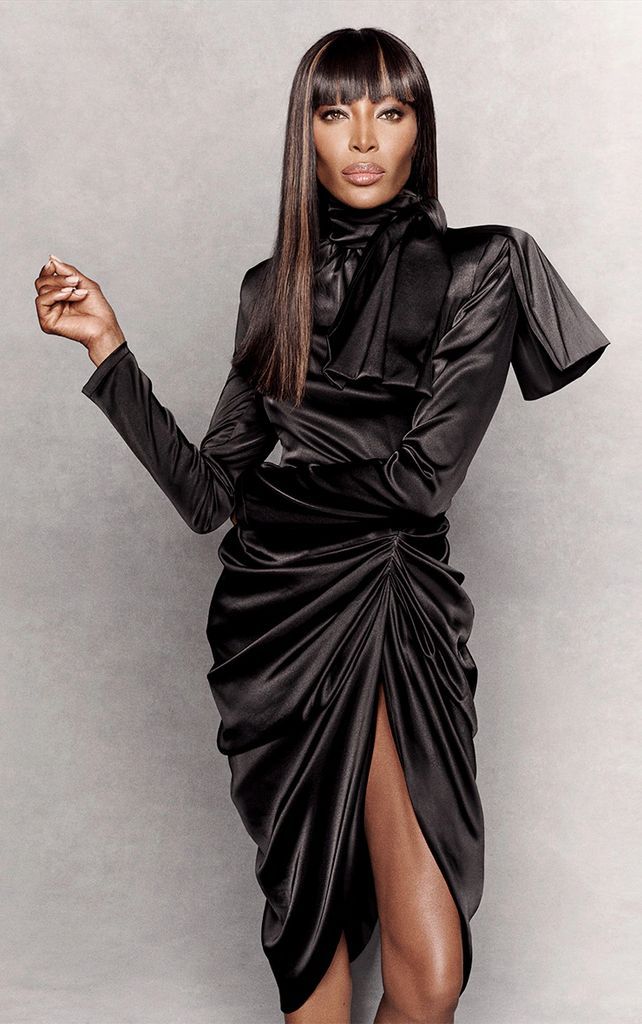 Black Satin Bow Detail Midi Dress, Black