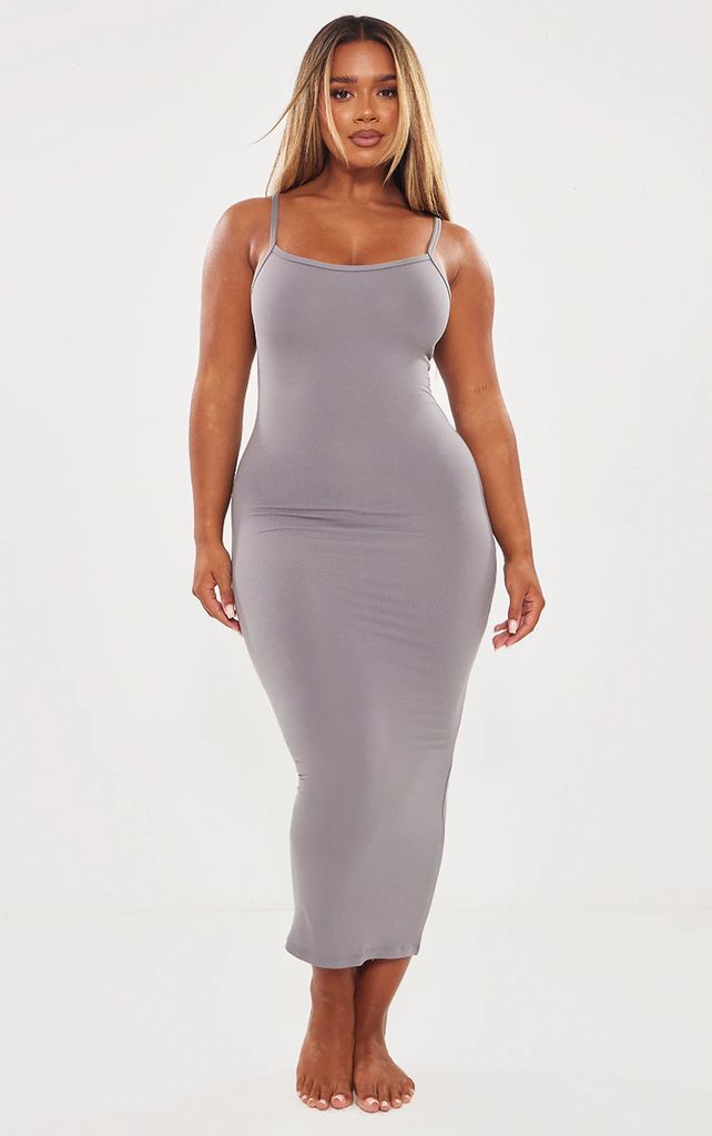 Shape Charcoal Soft Sculpted Maxi Dress, Grey