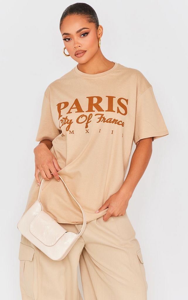 Stone Paris City Oversized T Shirt, White
