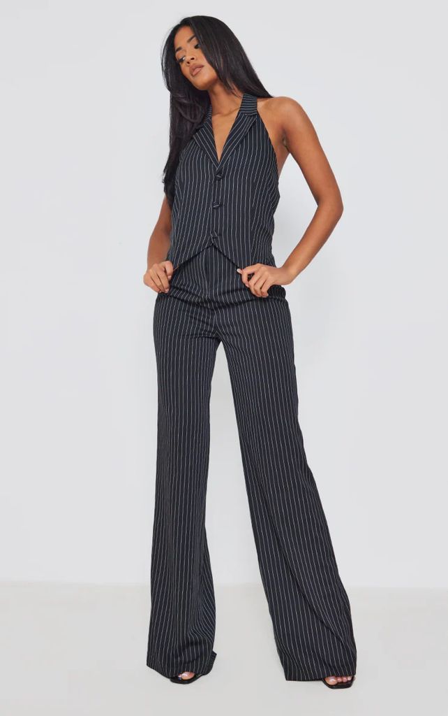 Tall Black Pinstripe Tailored Trousers