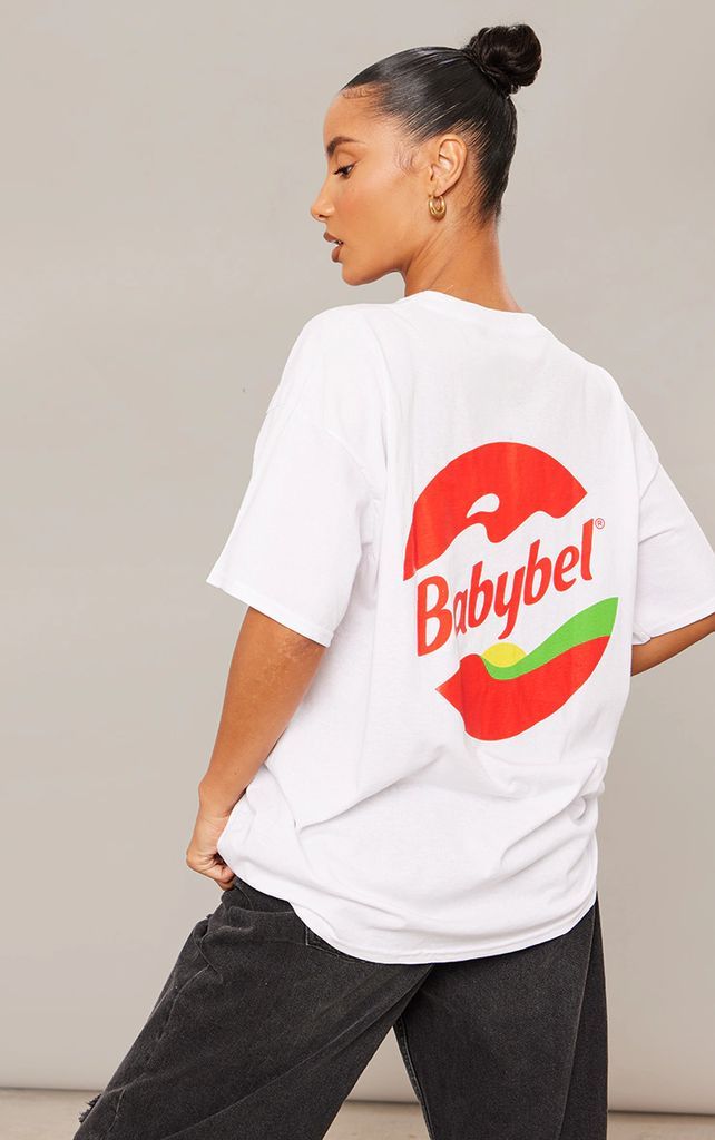 White Babybel Printed T Shirt, White
