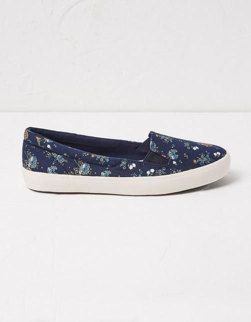 Suzie Floral Slip On Trainers