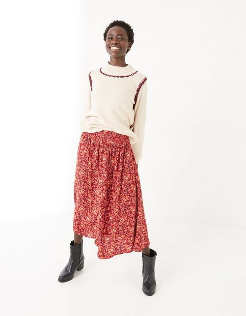 Sienna Floral Craft Midi Skirt