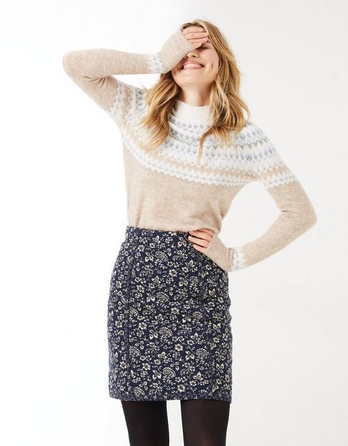Jennie Quilted Wave Dot Skirt