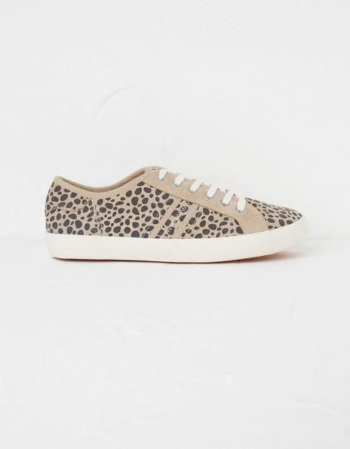 Harlow Animal Print Lace Up Trainers