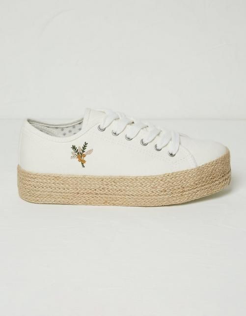 Francesca Jute Platform Trainers