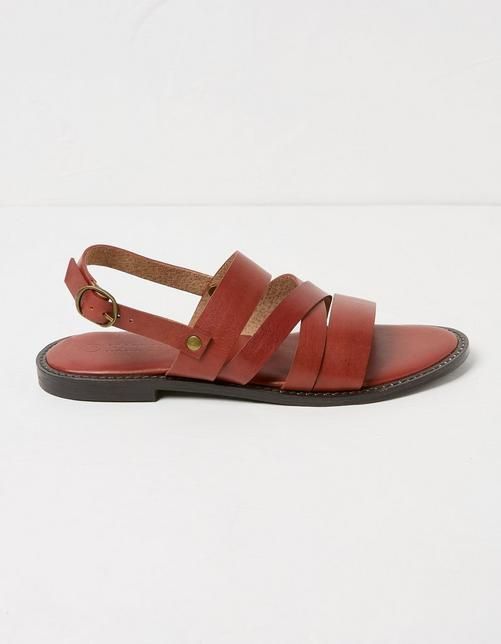 Hallie Leather Strap Sandals