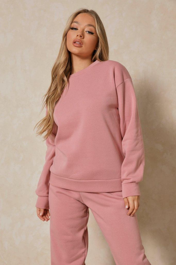 Womens Basic Oversized Sweatshirt - rose - 6, Rose