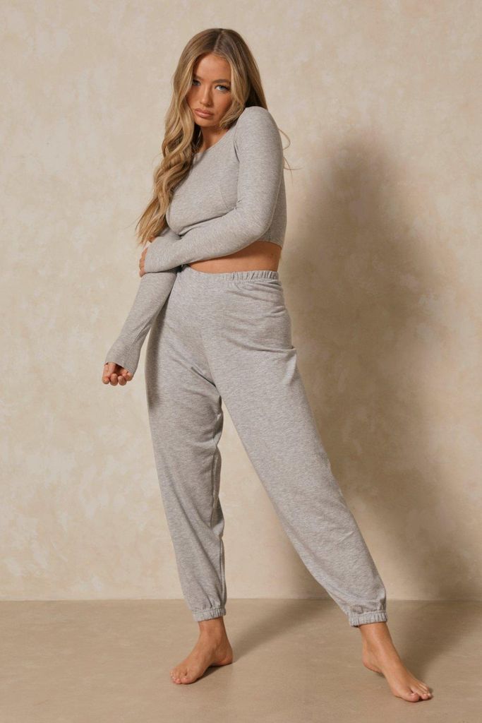 Womens Basic Oversized Joggers - grey - XL, Grey