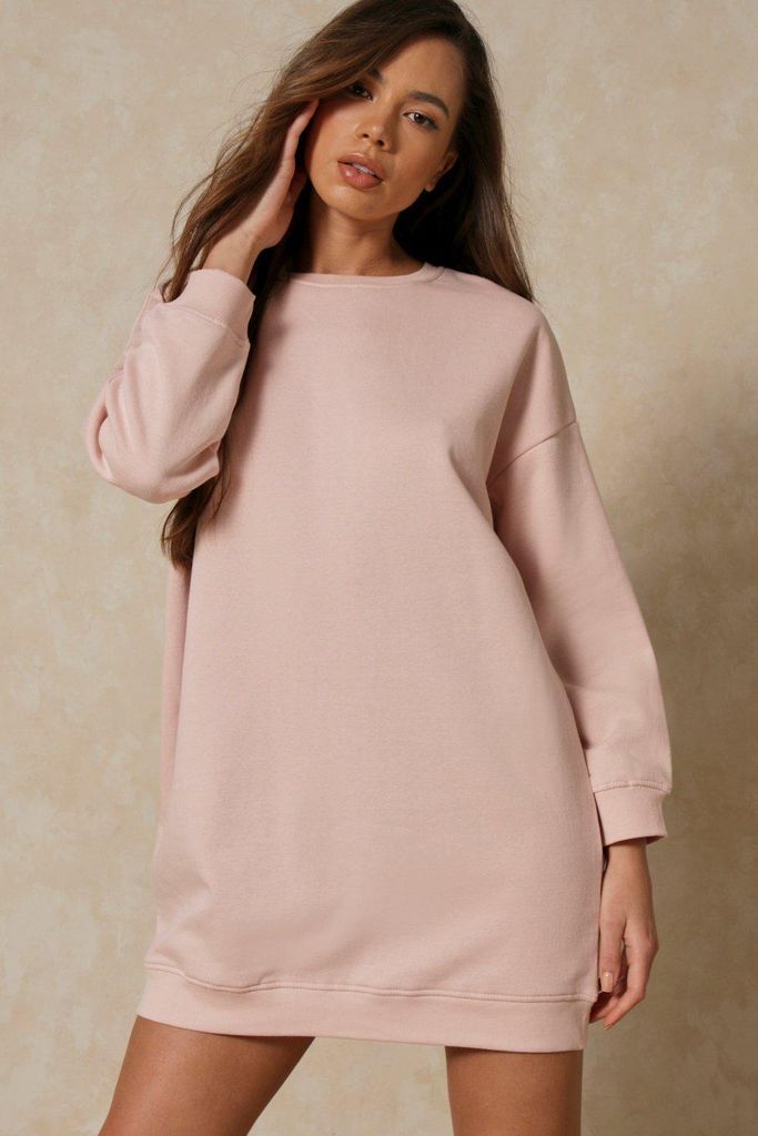 Womens Oversized jumper Dress - blush - S, Blush