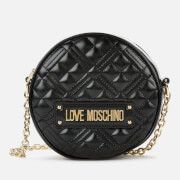 Women's Round Quilted Bag - Black