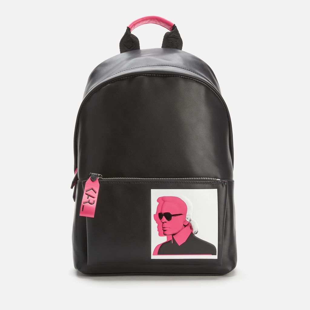 Women's Karl Legend Leather Backpack - Black