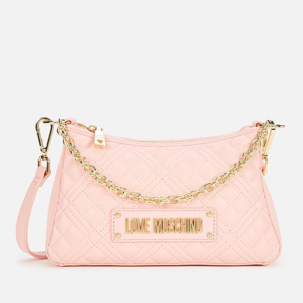 Women's Quilted Chain Shoulder Bag - Pink