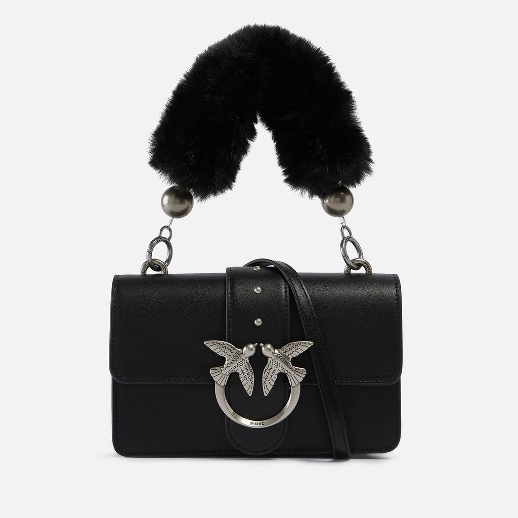 Love Mini Icon Faux Fur-Trimmed Leather Shoulder Bag