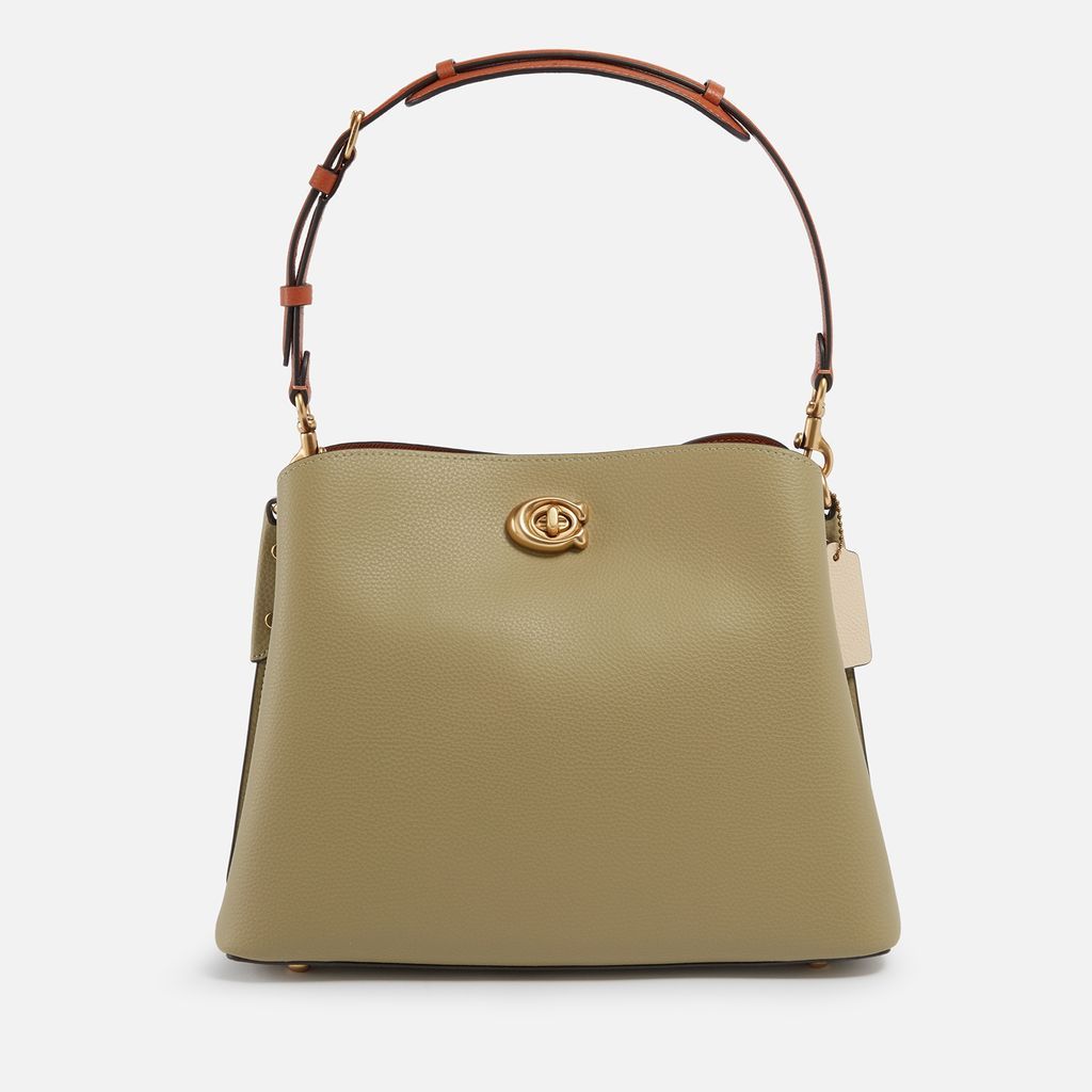 Willow Pebble-Grained Leather Bucket Bag