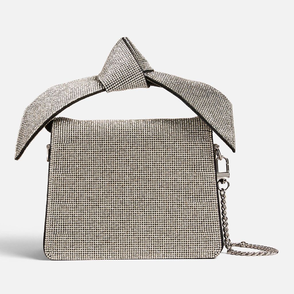 Nialisa Crystal-Embellished Satin Crossbody Bag